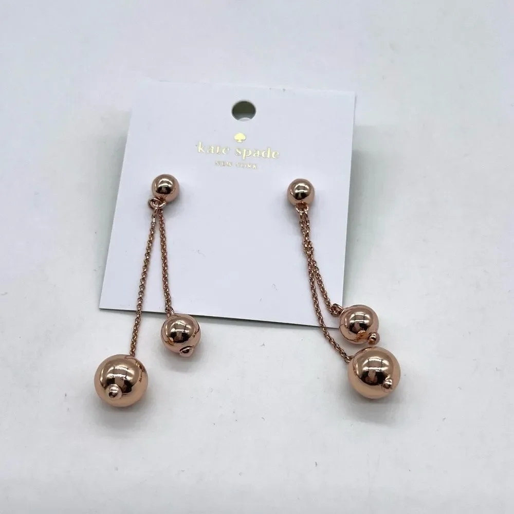 Kate Spade ♠️ Ball Linear Earrings NWT